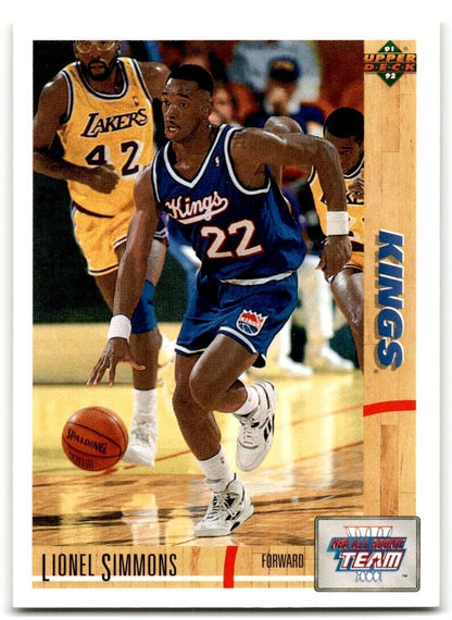 1991-92 Upper Deck Lionel Simmons Sacramento Kings #36