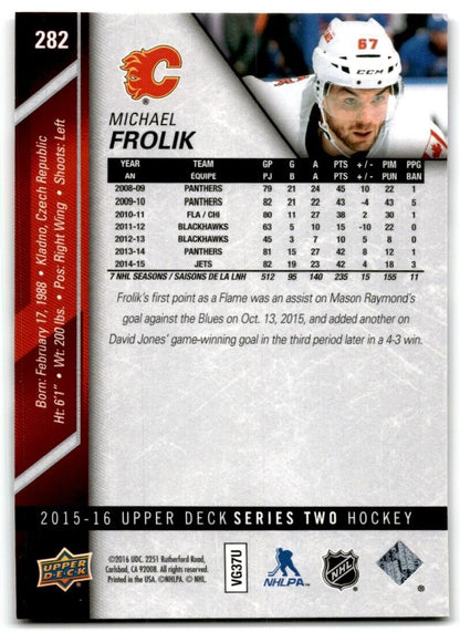 2015-16 Upper Deck Michael Frolik Calgary Flames #282