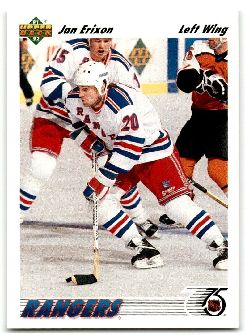 1991-92 Upper Deck Jan Erixon New York Rangers #178