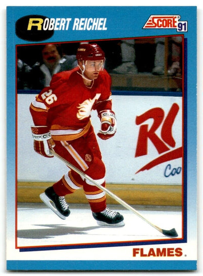 1991-92 Score Canadian Bilingual Robert Reichel Calgary Flames #483