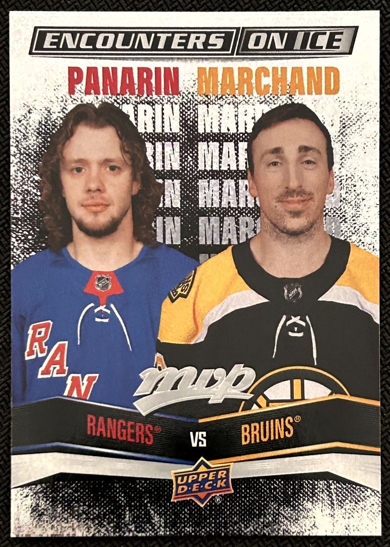 2022-23 Upper Deck MVP Encounters on Ice Artemi Panarin/Brad Marchand New York