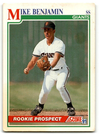 1991 Score Mike Benjamin San Francisco Giants #345