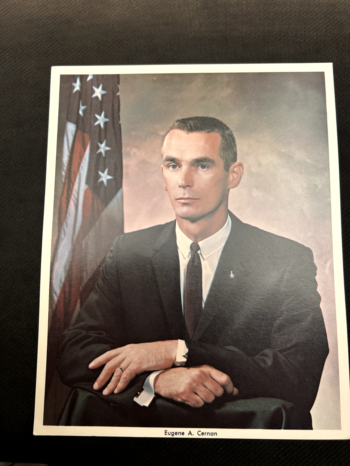 NASA Gemini Apollo astronaut litho Eugene Cernan 8X10 portrait photo