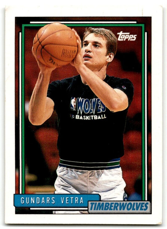 1992-93 Topps Gundars Vetra Rookie Minnesota Timberwolves #304