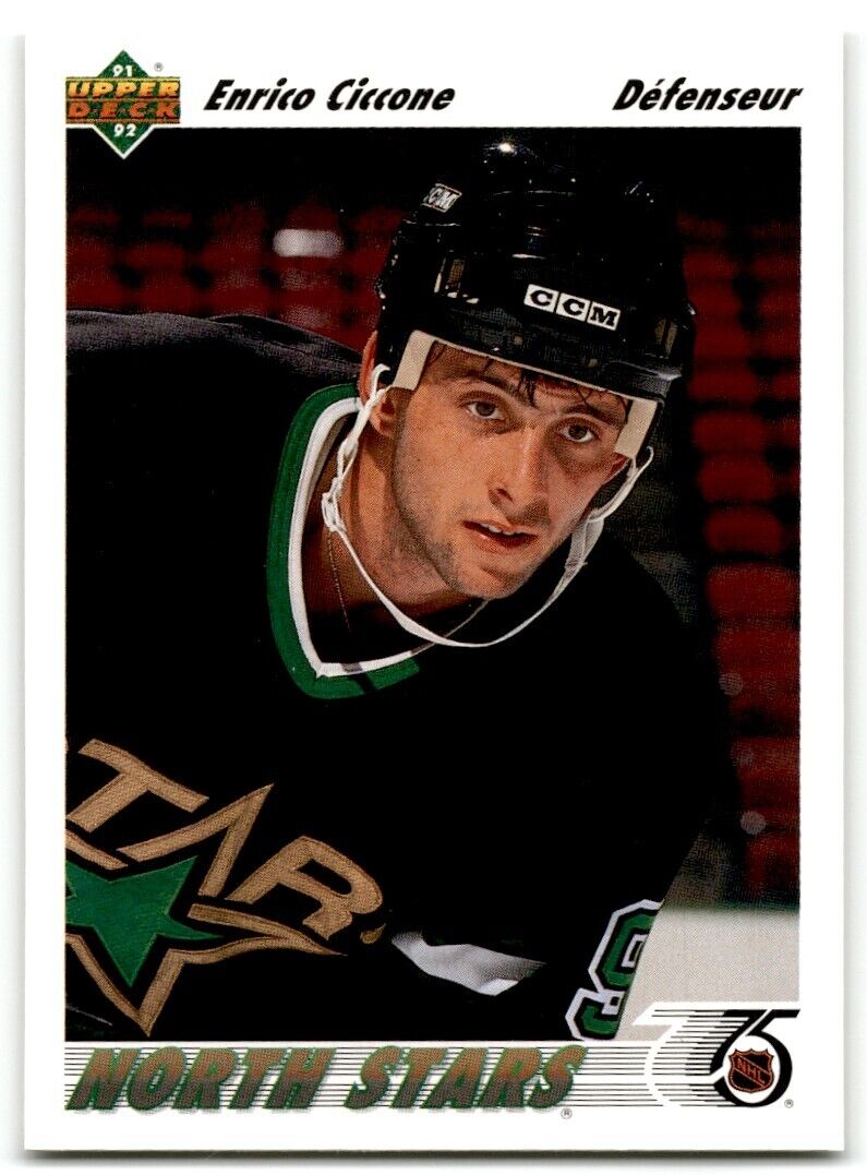 1991-92 Upper Deck Enrico Ciccone Rookie Minnesota North Stars #51