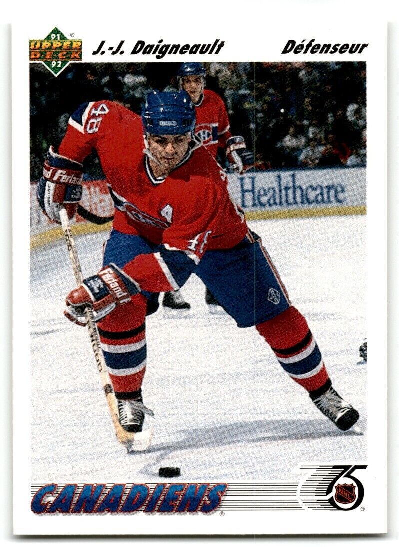 1991-92 Upper Deck French J.J. Daigneault Montreal Canadiens #170