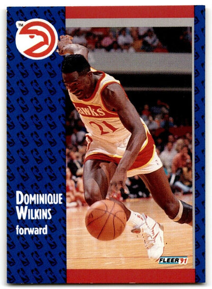 1991-92 Fleer Tony's Pizza Dominique Wilkins Atlanta Hawks #S-114