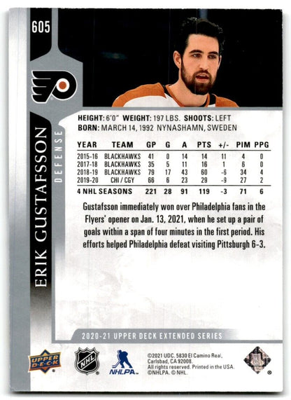 2020-21 Upper Deck Erik Gustafsson Philadelphia Flyers #605