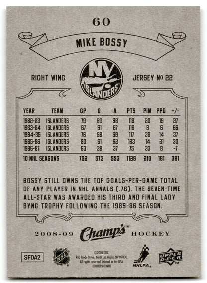 2008-09 Upper Deck Champ's Mike Bossy New York Islanders #60