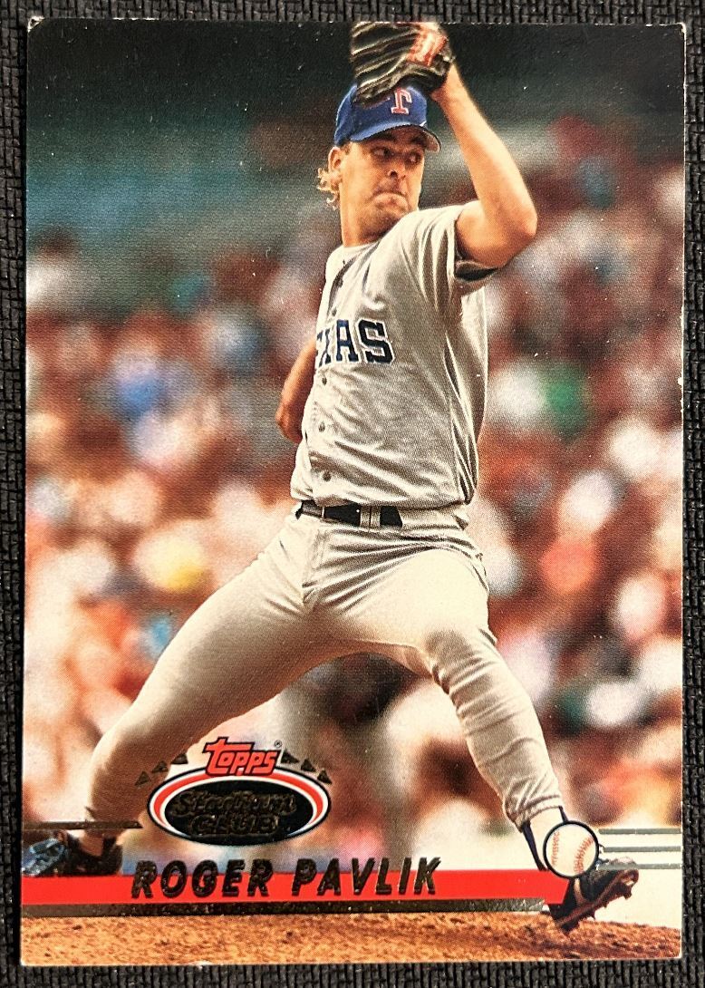 1993 Topps Stadium Club Roger Pavlik Texas Rangers #193