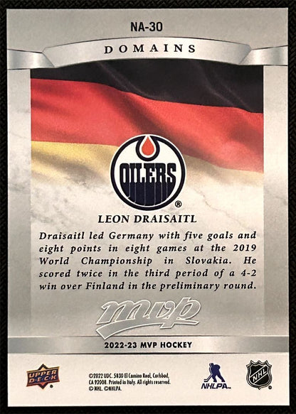 2022-23 Upper Deck MVP Domains Leon Draisaitl Edmonton Oilers #NA-30