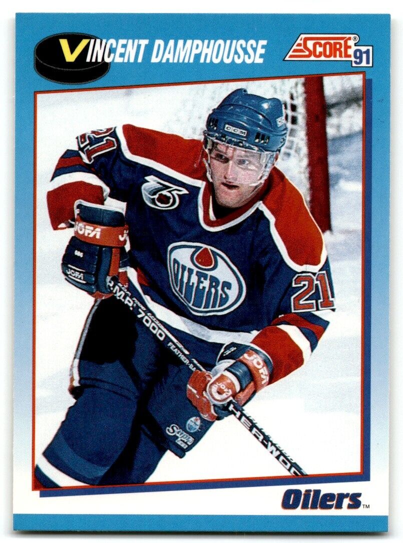 1991-92 Score Canadian Bilingual Vincent Damphousse Edmonton Oilers #609