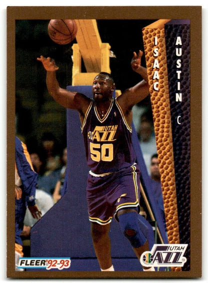 1992-93 Fleer Isaac Austin Rookie Utah Jazz #432