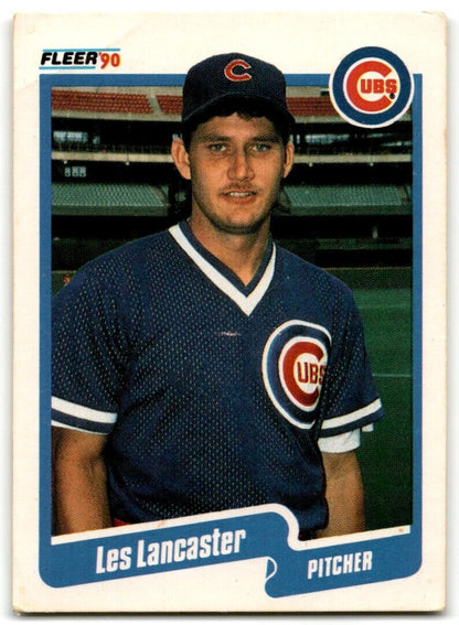 1990 Fleer Les Lancaster Chicago Cubs #35