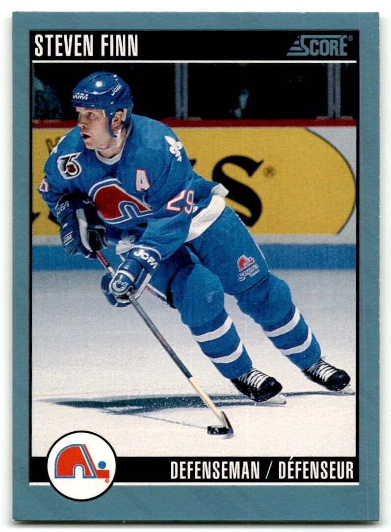 1992-93 Score Steven Finn Quebec Nordiques #44