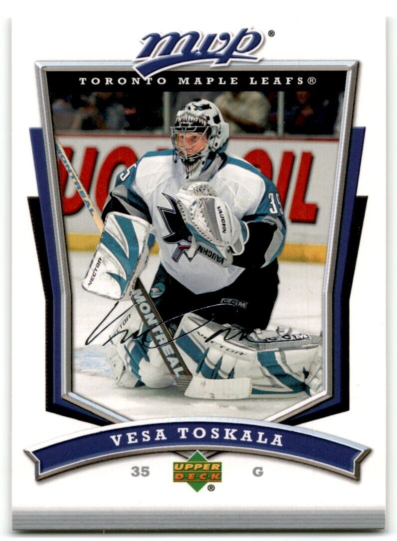 2007-08 Upper Deck MVP Vesa Toskala Toronto Maple Leafs #179