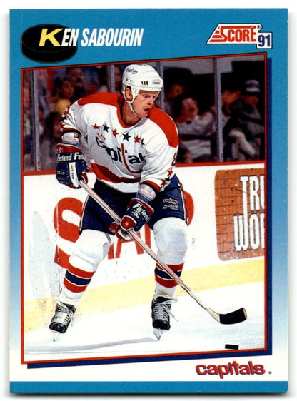 1991-92 Score Canadian Ken Sabourin Washington Capitals #398