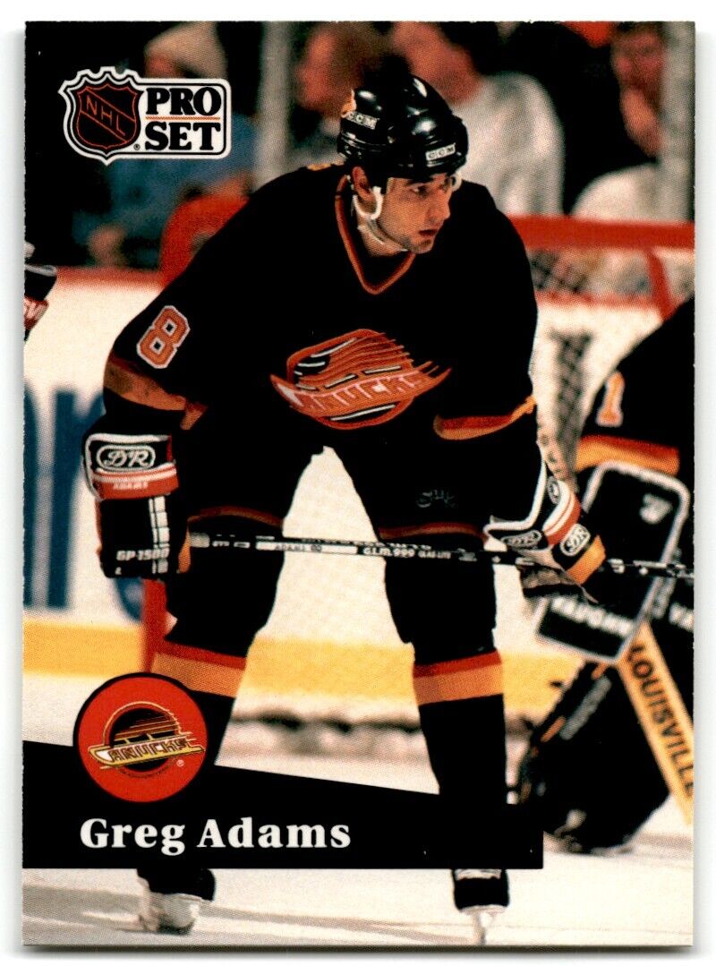 1991-92 Pro Set Greg Adams Vancouver Canucks #243