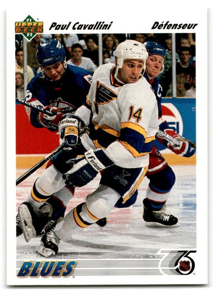 1991-92 Upper Deck French Paul Cavallini St. Louis Blues #184