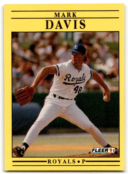 1991 Fleer Mark Davis Kansas City Royals #555