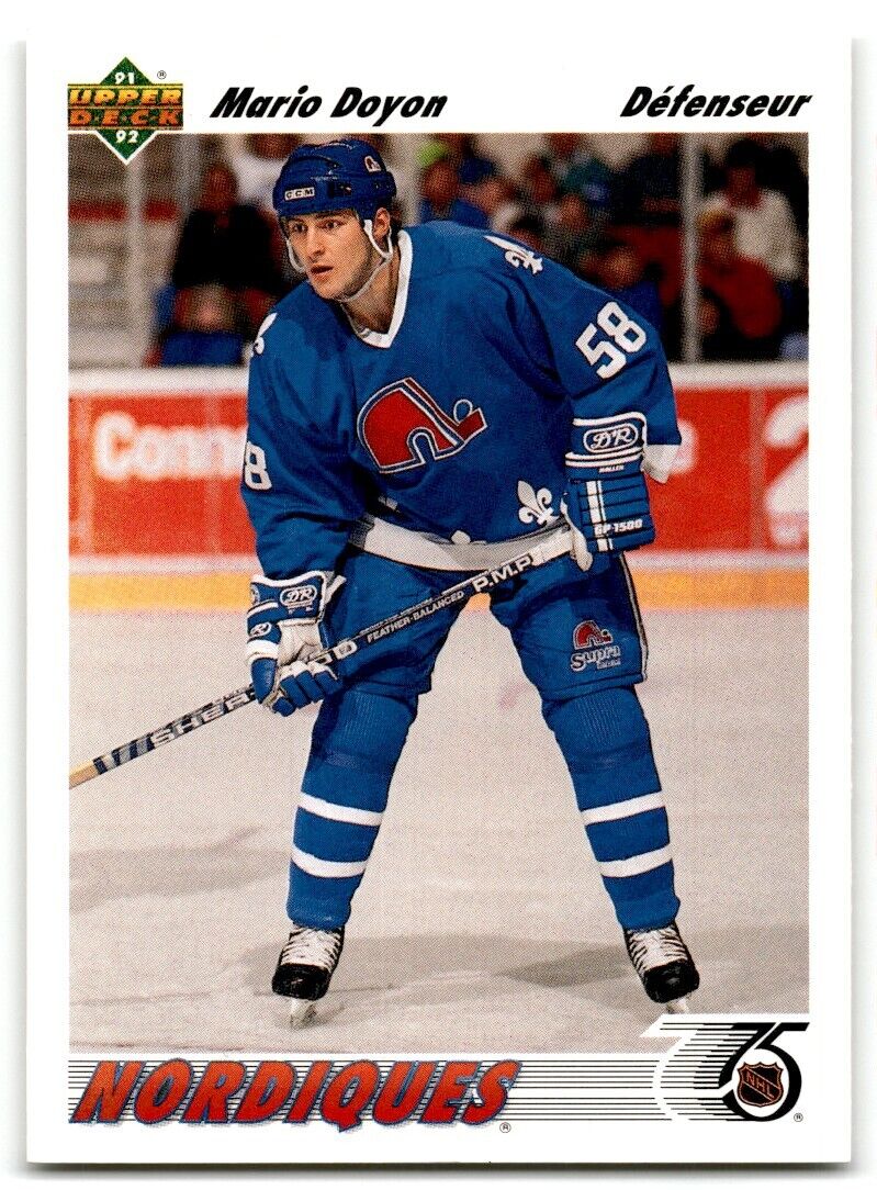 1991-92 Upper Deck French Mario Doyon Rookie Quebec Nordiques #411