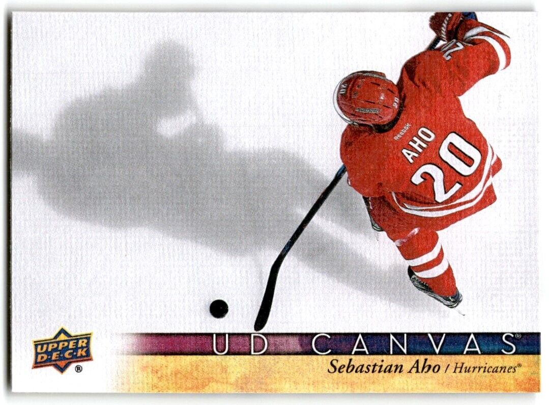 2017-18 Upper Deck UD Canvas Sebastian Aho Carolina Hurricanes #C18