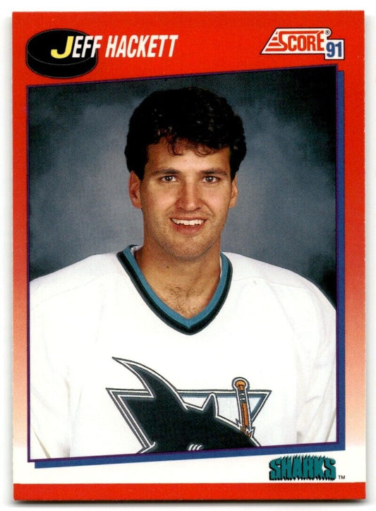 1991-92 Score Canadian Jeff Hackett San Jose Sharks #326