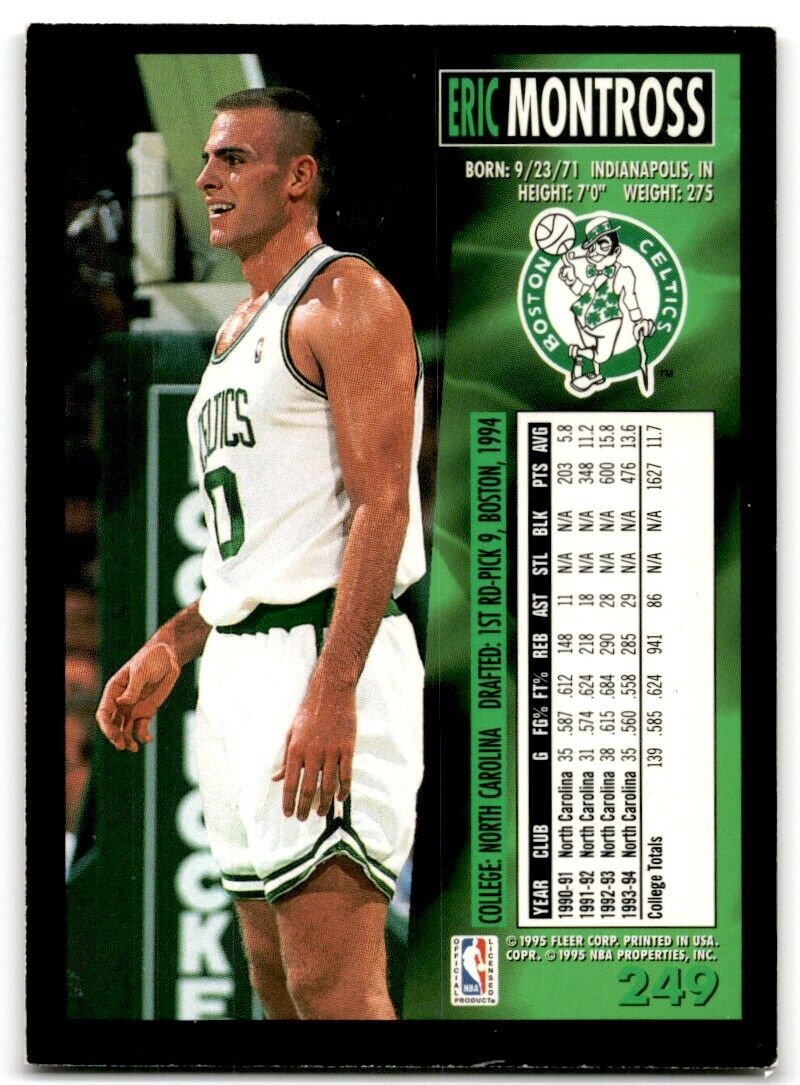 1994-95 Fleer Eric Montross Boston Celtics #249