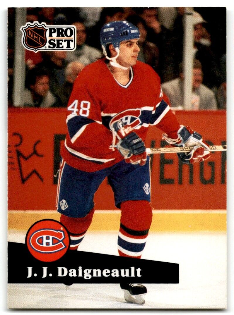 1991-92 Pro Set J.J. Daigneault Montreal Canadiens #124