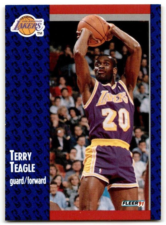 1991-92 Fleer Terry Teagle Los Angeles Lakers #103