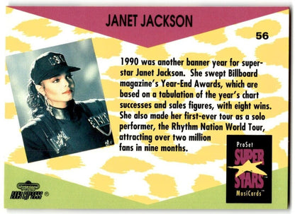 1991-92 ProSet Super Stars MusiCard Janet Jackson #56