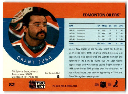 1990-91 Pro Set Grant Fuhr Edmonton Oilers #82