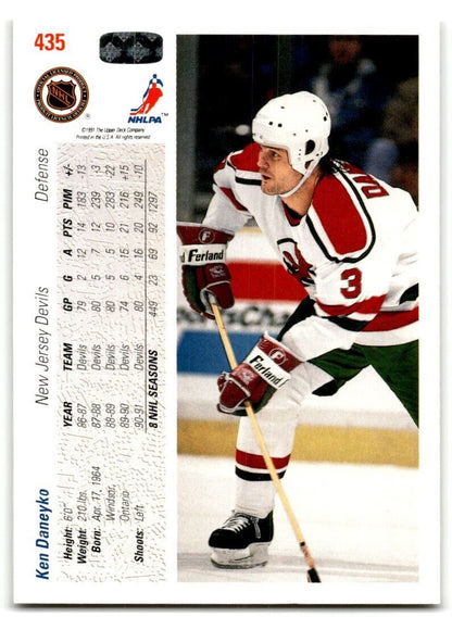 1991-92 Upper Deck Ken Daneyko New Jersey Devils #435