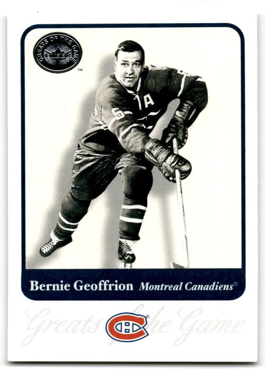 2001-02 Fleer Greats of the Game Bernie Geoffrion Montreal Canadiens #37