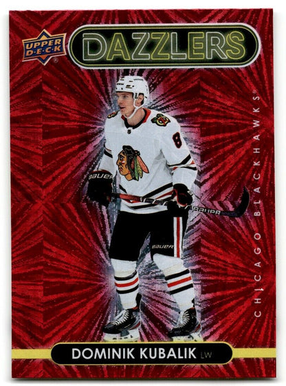 2021-22 Upper Deck Dazzlers Dominik Kubalik red Chicago Blackhawks #DZ-12