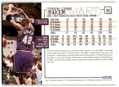 1995-96 Hoops Vin Baker Milwaukee Bucks #89