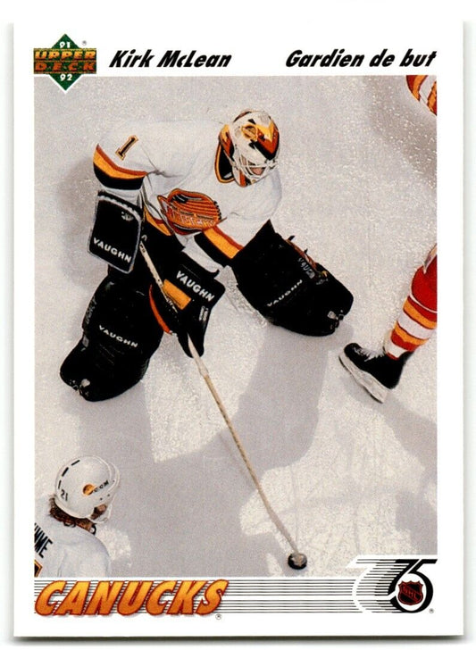 1991-92 Upper Deck Kirk McLean Vancouver Canucks #191