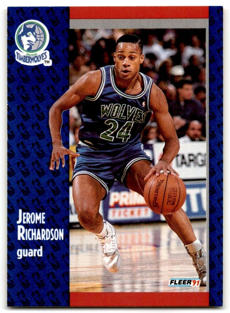 1991-92 Fleer Jerome Richardson Minnesota Timberwolves #125