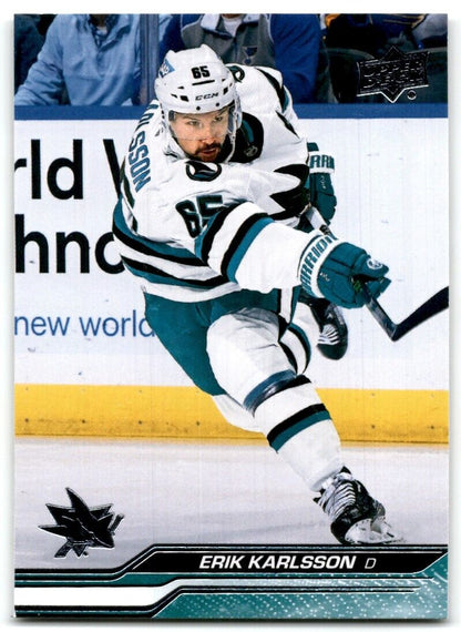 2023-24 Upper Deck Erik Karlsson San Jose Sharks #395