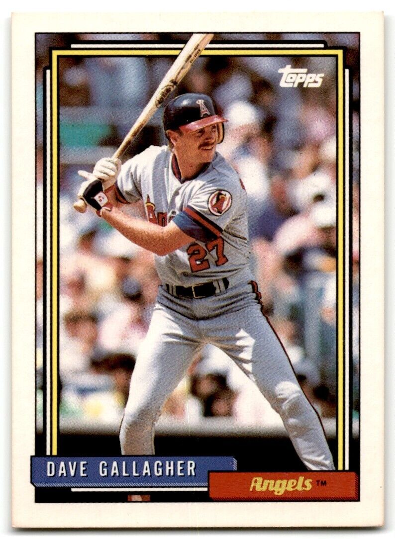 1992 Topps Dave Gallagher California Angels #552