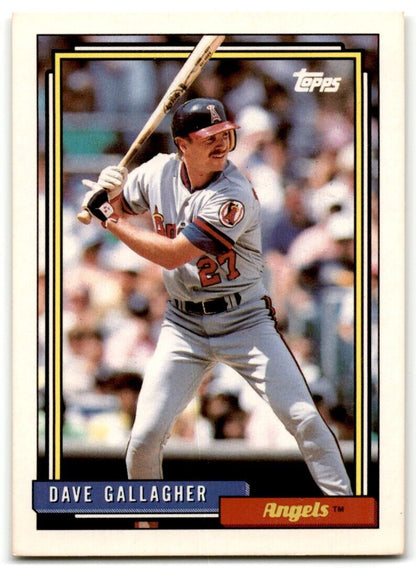 1992 Topps Dave Gallagher California Angels #552