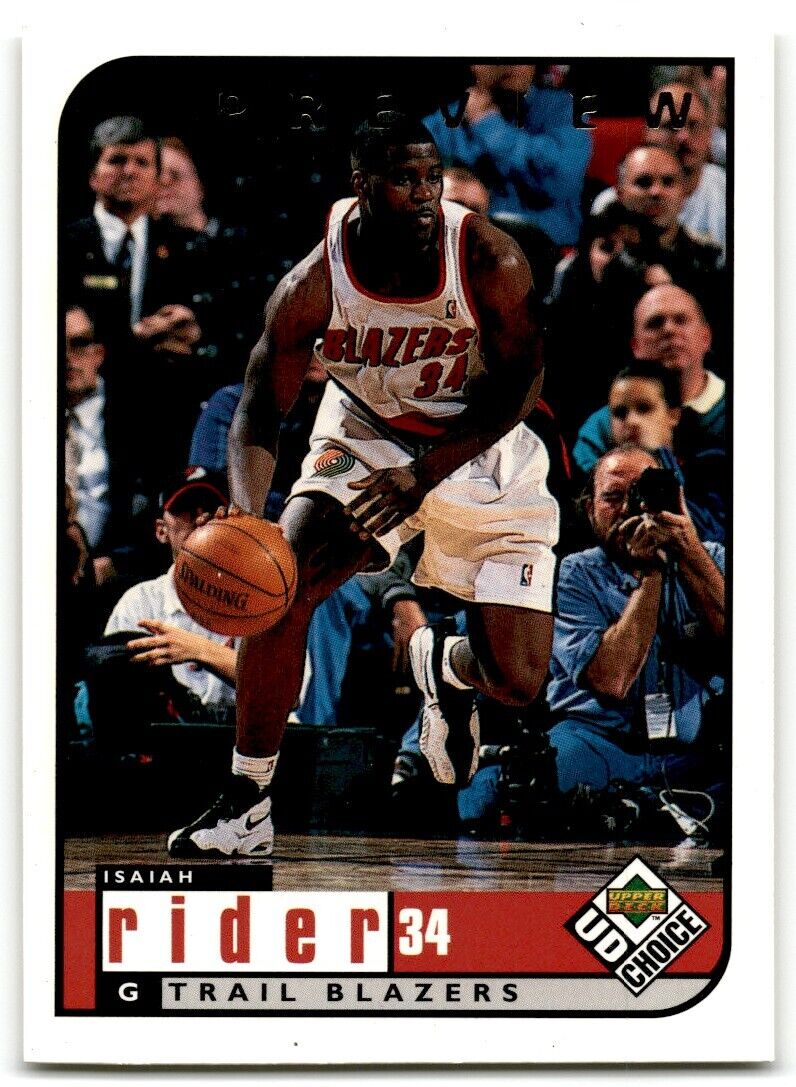 1998-99 UD Choice Isaiah Rider Portland Trail Blazers #117