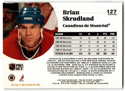 1991-92 Pro Set Brian Skrudland Montreal Canadiens #127