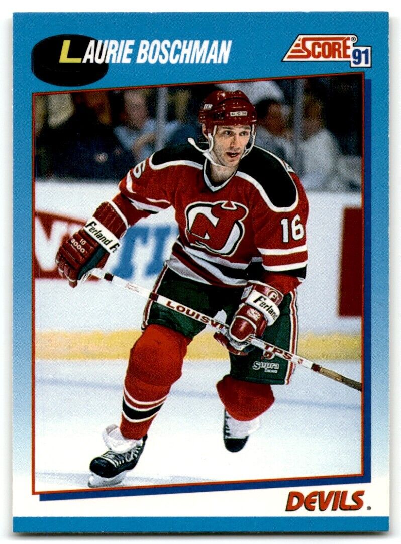 1991-92 Score Canadian Bilingual Laurie Boschman New Jersey Devils #436