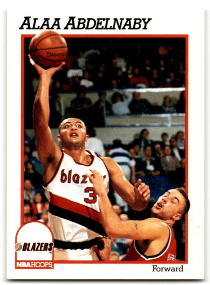 1991-92 Hoops Alaa Abdelnaby Rookie Portland Trail Blazers #423