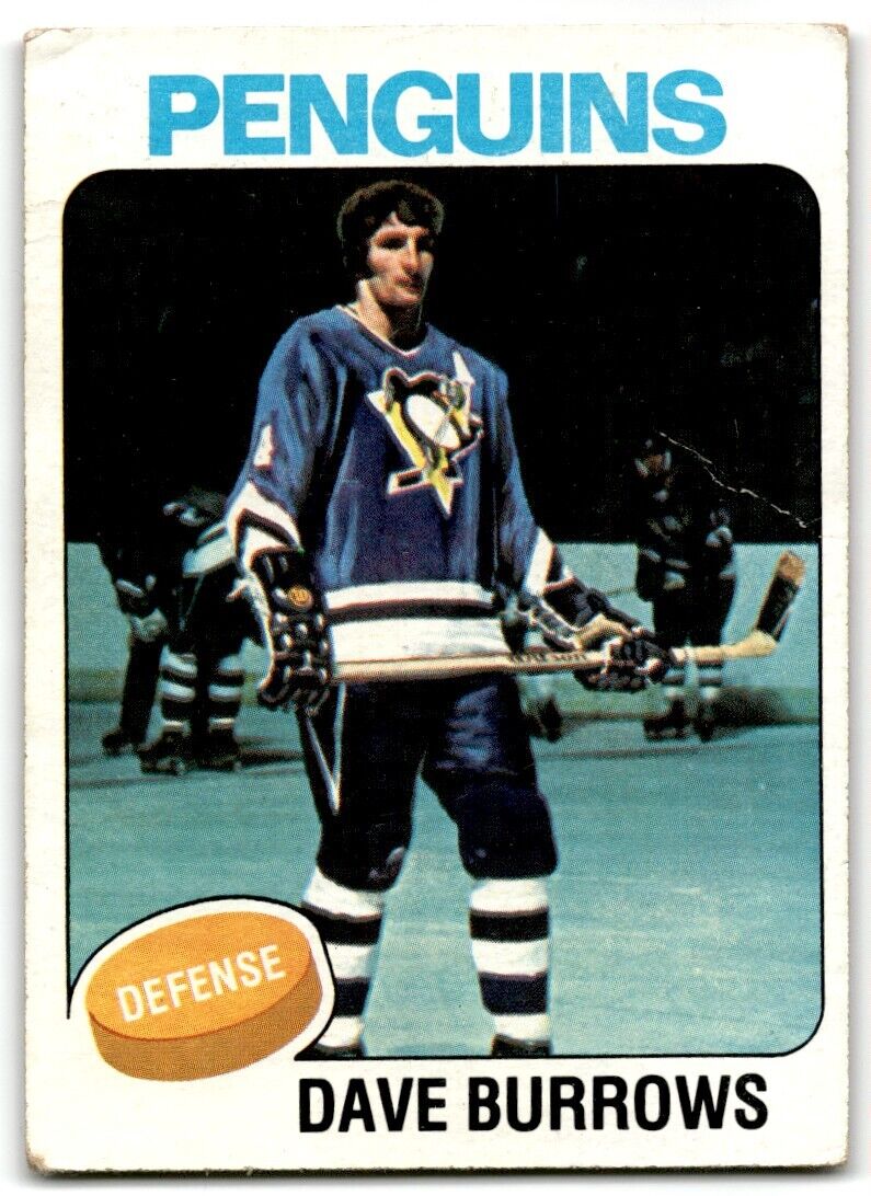 1975-76 Topps Dave Burrows Pittsburgh Penguins #186