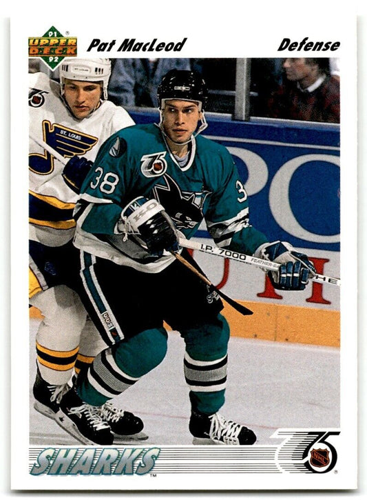 1991-92 Upper Deck Pat MacLeod Rookie San Jose Sharks #578