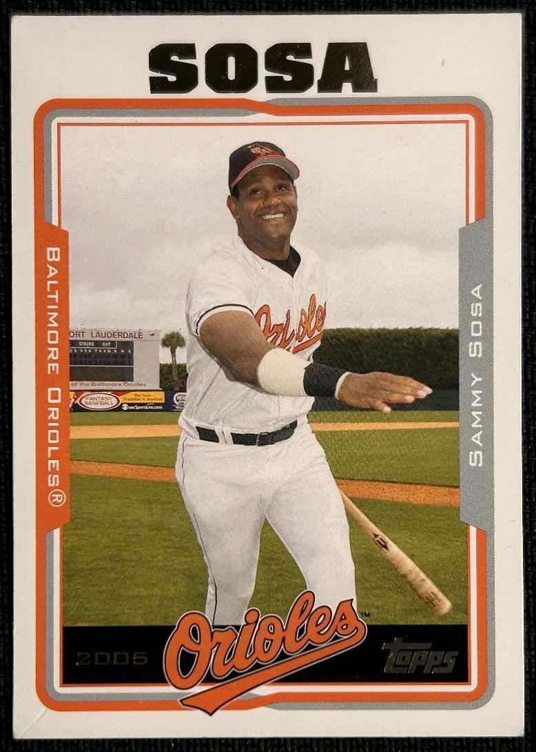 2005 Topps Updates & Highlights Sammy Sosa Baltimore Orioles #UH1