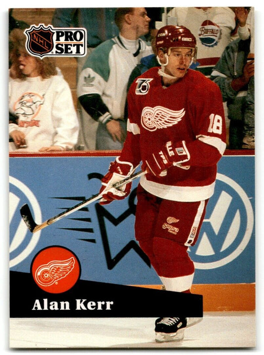 1991-92 Pro Set Alan Kerr Detroit Red Wings #376