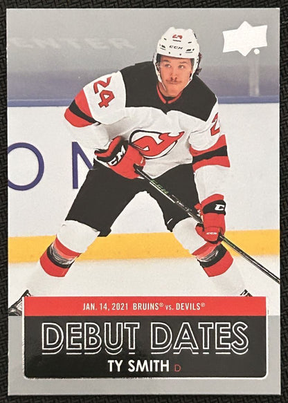 2021-22 Upper Deck Debut Dates Ty Smith New Jersey Devils #DD-8